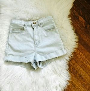 American Apparel high waisted shorts striped